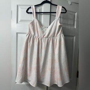 Trixxi White and Pink floral bow back dress XL Bridal Tea Party Girly sundress